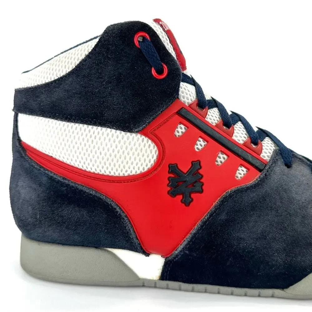 Zoo York The Capital Men High Top Sneaker Size 12 Red Blue White Suede & Leather